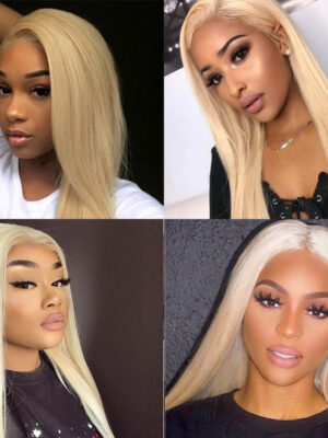 Sunber Hair Blonde 613 Hair Weave 4 Bundles Straight Hair Virgin Human Hair Weft - 10 10 10 10