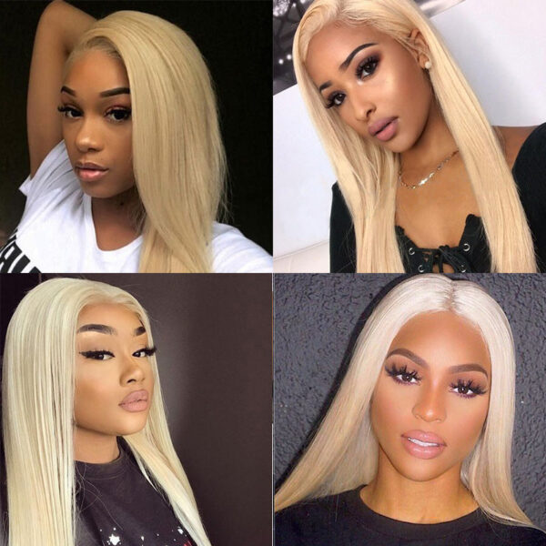 Sunber Hair Blonde 613 Hair Weave 4 Bundles Straight Hair Virgin Human Hair Weft - 16 16 16 16