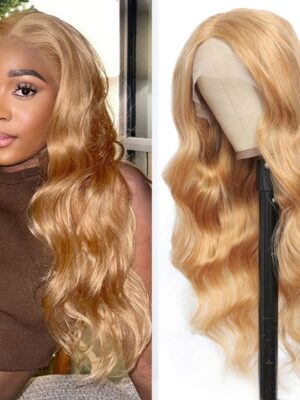Clear Lace Body Wave 4x4/13x4/13x6 HD Lace Front Wigs 180% Density Human Hair For Honey Blonde Color - 13x4 Lace / NO / 20