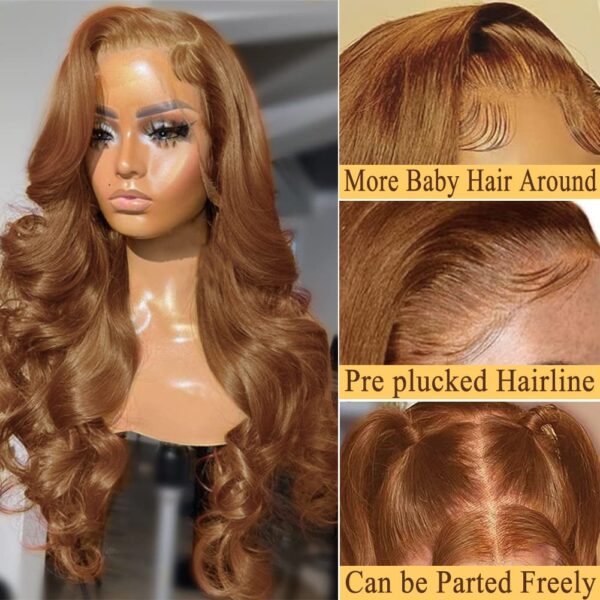 Light Brown #5 Wigs body wave Wig 13×4 Lace Front Wig Wig - 150% / Yes（+） / 22
