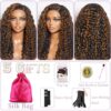 Wear Go Pre-Cut Lace Black With Copper Color Curly Breathable Cap Glueless Wig - 4x4 Lace / 180% / 20 inch