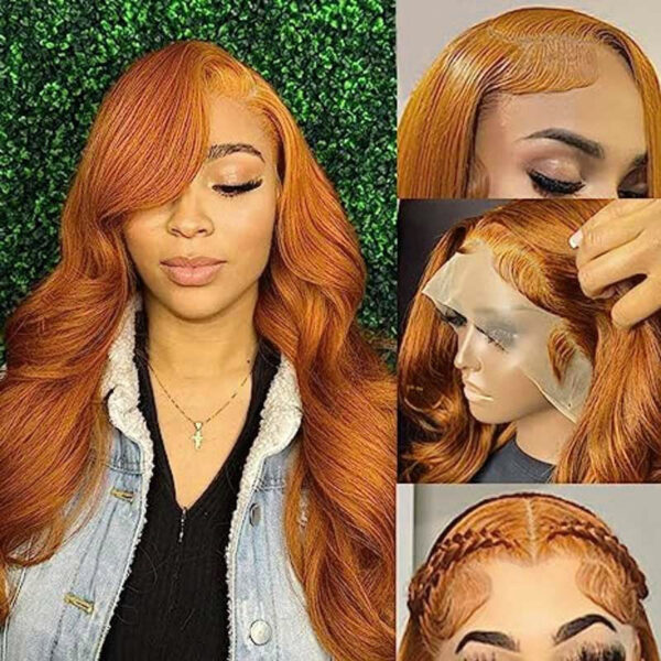 Ginger Wig Body Wave Lace Front Wig Hair Wig 4x4/13x4/13x6 Transparent Lace Front Wig - 4x4 Lace / 150% / 24 Carriesnipesss Offer 24⭐