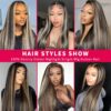 Pre-Cut Lace Wear Go Glueless Wig Black With Honey Blonde Piano Color Straight Breathable - 5x5 Lace / 150% Density / 30 inch