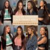 Pre-Cut Lace Wear Go Glueless Wig Dark Brown Pure Color Straight Breathable - 4x4 Lace / 180% Density / 26 inch