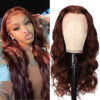 Body Wave Wig 150% Density Reddish Brown Wig 360 Lace Wigs Human Hair Wig - 360 Lace / 150% / 30inch