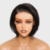 Glueless Wigs Natural Black Straight Pixie Cut Lace Frontal Wig - 5x5 / 8 inch / 150%