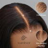 BOGO Sunber Yaki Straight Glueless Pre-cut 7x5 Bye Bye Knots Lace Closure Wig With Bleach Knots - 20 / 13*4 Pre Everything
