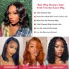 Short Glueless Body Wave Bob Wig 4x4/13x4 Lace Front Human Hair With Breathable Cap - 5x5 Lace / Black Highlight / 12inch