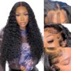 Jerry Curly Natural Black Wig Human Hair Wig Lace Front Wigs Fre-Cut Wigs 150% Density - 4x4 Lace / No / 24 inch