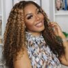 Pre-Cut Lace Wear Go Glueless Wig Honey Blonde With Brown Piano Color Curly Breathable - 4x4 Lace / 26 inch