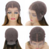 Sunber Ombre Blonde Straight 13 By 4 Lace Front Human Hair Wigs With Dark Roots - 20