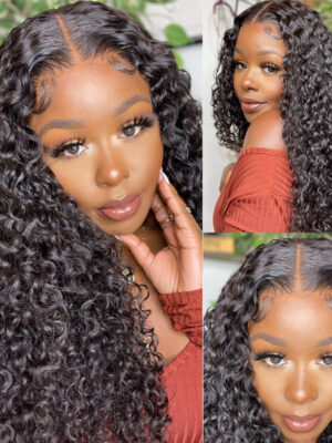 【180%】Sunber Jerry Curly Glueless Wigs 13x4 HD Transparent Lace Front Wigs 5x5 HD Lace Wig Flash Sale - 18" / 13*4 HD Lace Front-180%
