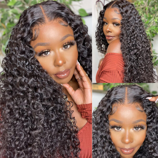 【180%】Sunber Jerry Curly Glueless Wigs 13x4 HD Transparent Lace Front Wigs 5x5 HD Lace Wig Flash Sale - 18" / 13*4 HD Lace Front-180%