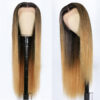 Sunber Ombre Blonde Straight 13 By 4 Lace Front Human Hair Wigs With Dark Roots - 20