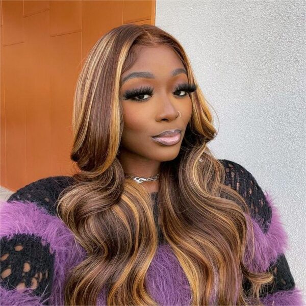 Faba Honey Blonde Wig Piano Color Body Wave Wig 360 HD Lace Front Wig - 360 Lace / 150% / 28inch