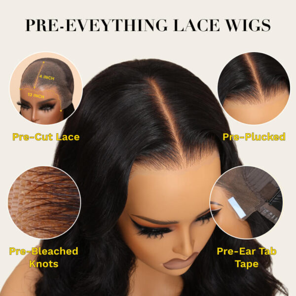 Extra 70% Off Sunber Piano Brown Highlight 13 By 4 Pre-Everything Lace Frontal Wigs Water Wave Human Hair - 16 / 13*5*0.5 T Part Lace Front