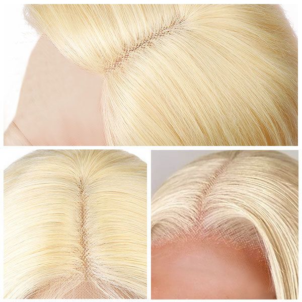 Pre-Cut Lace Wear Go Glueless Wig 613 Blonde Pure Color Body Wave Breathable - 5x5 Lace / 180% Density / 16 inch