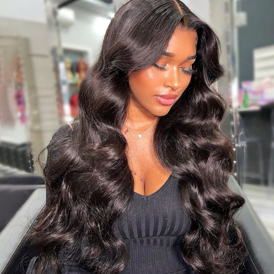 Natural Black Body Wave 13x4 HD Lace Front Wigs 180% Density 100% Human Hair - 13x4 Lace / 24inch