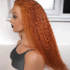 Ginger Color Wig Curly Wig 180% Density 4*4/13*4/13*6 Lace Front Wig - 13x4 Lace / Yes / 18inch