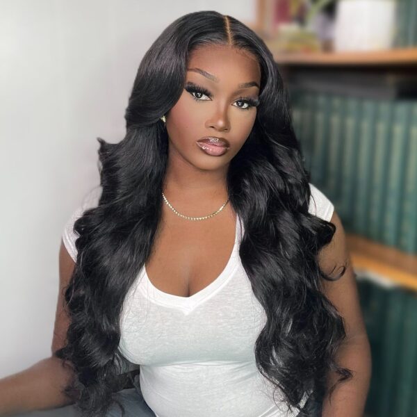 Natural Color Body Wave Pre-Cut Glueless Wig Lace Front Wigs Classic Style - 13x4 Lace / 32 inch