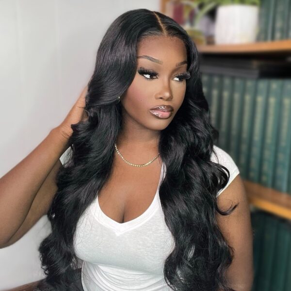 Natural Color Body Wave Pre-Cut Glueless Wig Lace Front Wigs Classic Style - 13x4 Lace / 32 inch