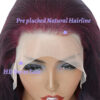 Deep Purple Pure Color New Arrival Straight wig 180% Density 13x4 Transparent Frontal HD Lace Wig - 16inch