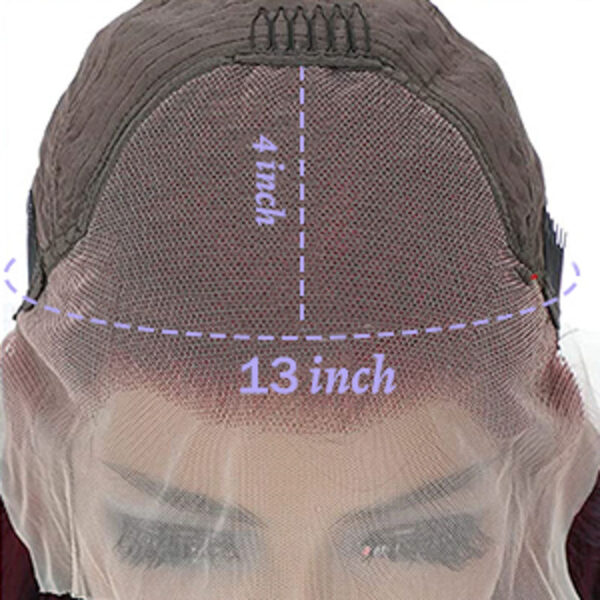 Deep Purple Pure Color New Arrival Straight wig 180% Density 13x4 Transparent Frontal HD Lace Wig - 16inch