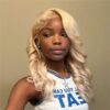 #613 Blonde Body Wave 360 Transparent Lace Front Wigs - 360 Lace / 150% / 26inch