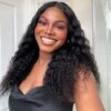 Natural Black Water Wave Lace Front Wig Pre-Cut Glueless Wig Ready Go Human Hair Wigs - 5x5 / 180% / 24 inch