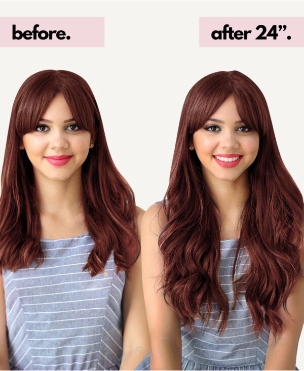 clip-in hair extensions #33 auburn. - 28" / Extra Volume