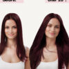 clip-in hair extensions #99J cherry red. - 16" / Classic