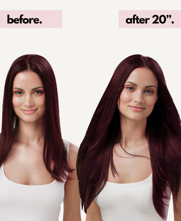 clip-in hair extensions #99J cherry red. - 16" / Classic