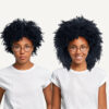 kinky (4A curls) clip-in extensions #1 jet black. - 24" / Regular / Classic