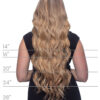 clip-in hair extensions #1b-6 dark highlights. - 24" / Extra Volume