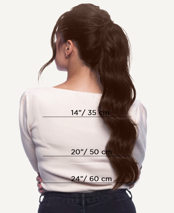 ponytail - #4 medium brown. - 14 inches