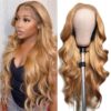 ALL Lace Honey Blonde Color Body Wave Wig 360 HD Lace Front Wigs 150% / 180% Density Wig - 360 Lace / 150% / 32inch
