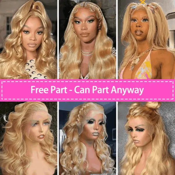 ALL Lace Honey Blonde Color Body Wave Wig 360 HD Lace Front Wigs 150% / 180% Density Wig - 360 Lace / 150% / 32inch