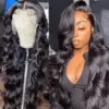FABA Black Wig 4x4/13x4/13x6 Transparent Lace Front Wig 150% Density Wig - 4x4 Lace / Yes（+） / 30inch