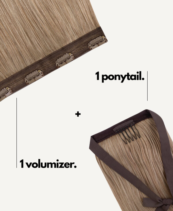 half up/half down #10 ash blonde. - 20"