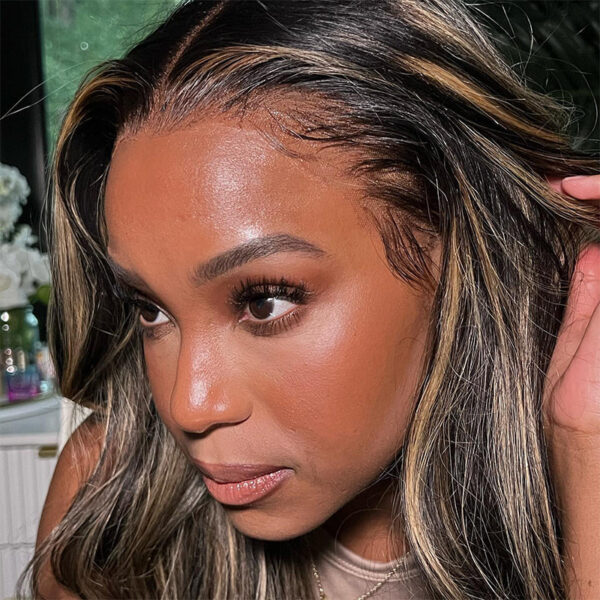 Extra 70% Off Sunber 7×5 Bye Bye Knots Chocolate Brown With Blonde Highlights Pre-Cut Lace Body Wave Wig - 14 / 13×4 Pre-Everything