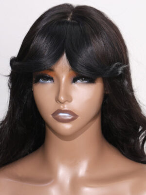 Sunber Clip in Bangs Human Hair Wispy Bangs Clip in Hair Extensions - 8