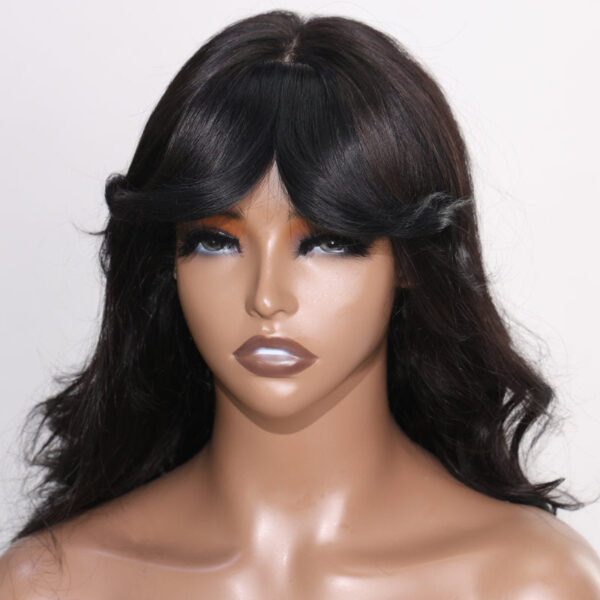 Sunber Clip in Bangs Human Hair Wispy Bangs Clip in Hair Extensions - 8
