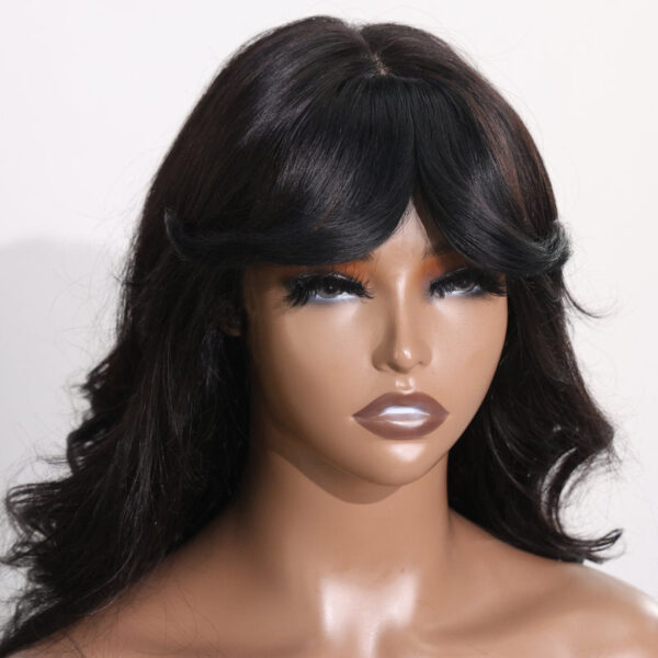 Sunber Clip in Bangs Human Hair Wispy Bangs Clip in Hair Extensions - 8