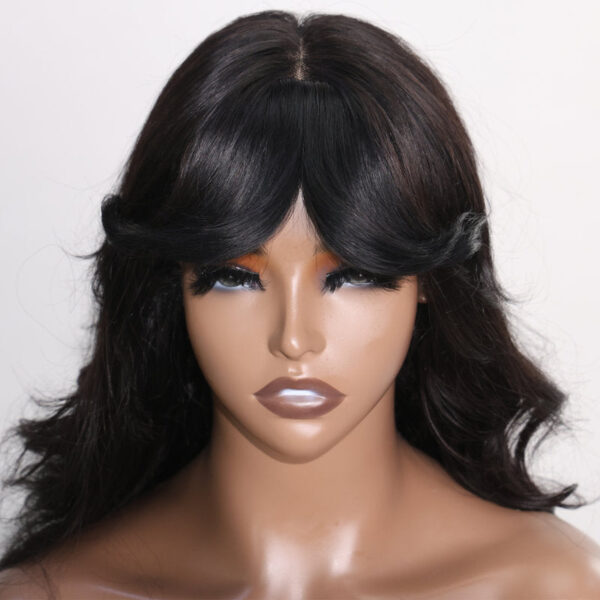 Sunber Clip in Bangs Human Hair Wispy Bangs Clip in Hair Extensions - 8