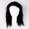 front lace human wig - 16" 3a curly natural black.