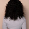 front lace human wig - 16" 3a curly natural black.