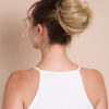 vegan fiber messy bun - honey blonde.