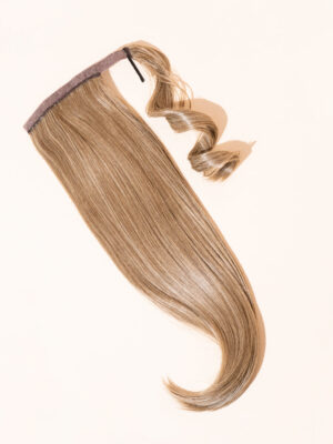 vegan fiber flipped ends ponytail - ash blonde 17".