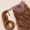 vegan fiber long wavy ponytail - mixed brown 26".