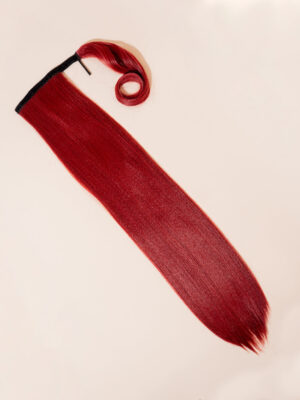 vegan fiber long straight ponytail - ruby 26".